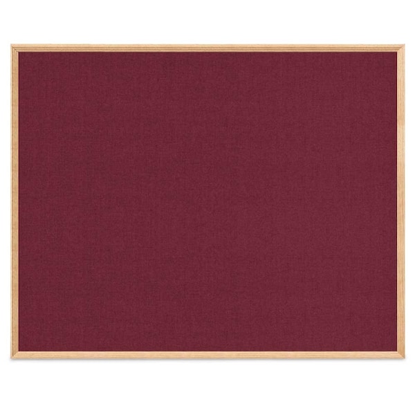 United Visual Products Wood Combo Board, 72"x48", Walnut/White Porcelain & Rubber UVDECORK7248OAK-WALNUT-WHTPORC-RUBBER - main